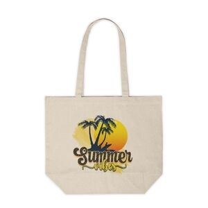 Summer Vibes Custom Canvas Tote Bag
